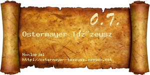 Ostermayer Tézeusz névjegykártya